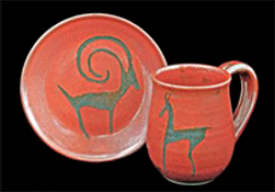 sarmish mug and plate